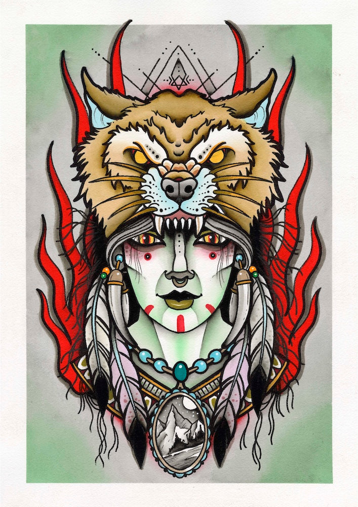 WOLF GIRL PRINT