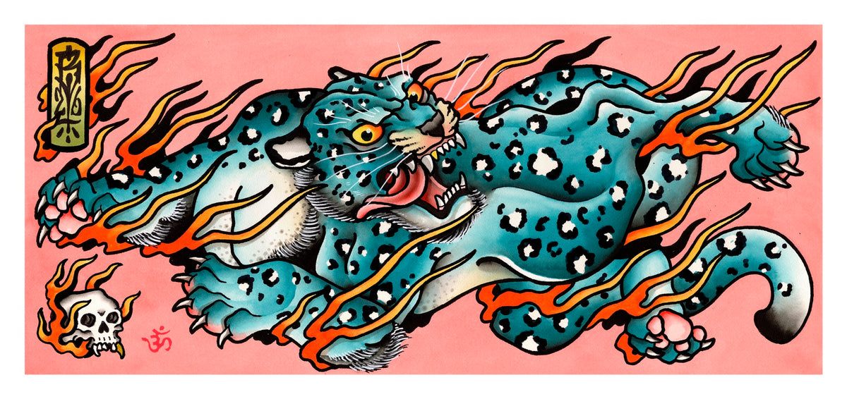 FLAMING BLUE TIGER