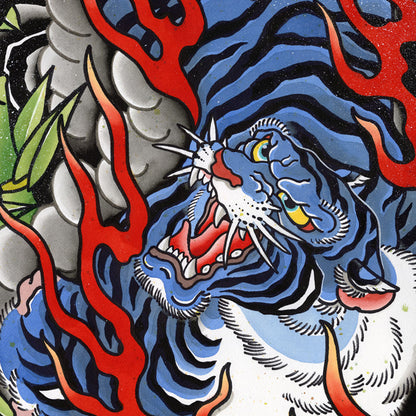BLUE TIGER PRINT
