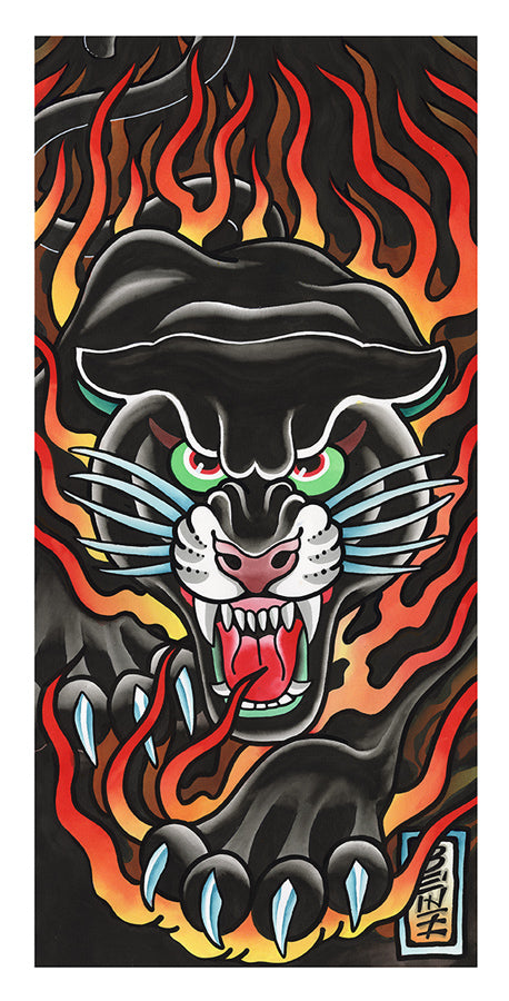 Original Artwork - Flaming Pantha