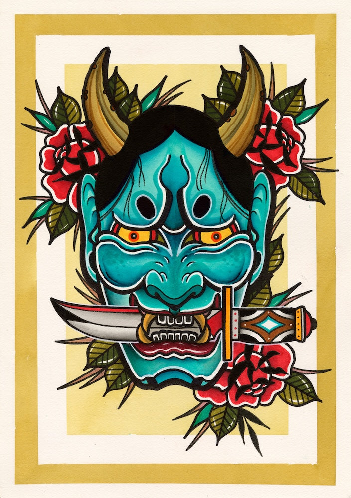 BLUE HANNYA PRINT