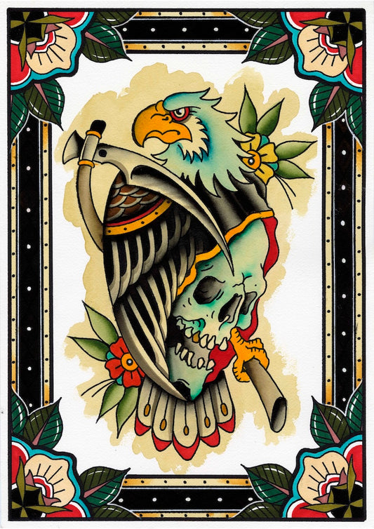 GRIM EAGLE PRINT