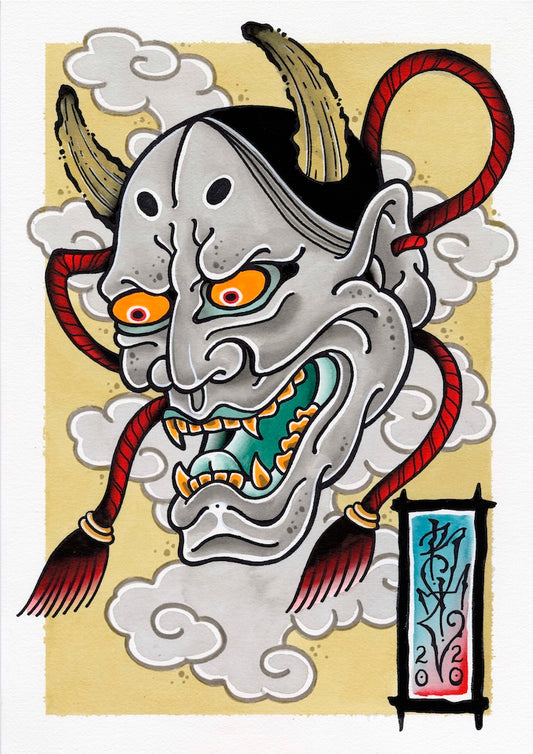 GRAY HANNYA PRINT