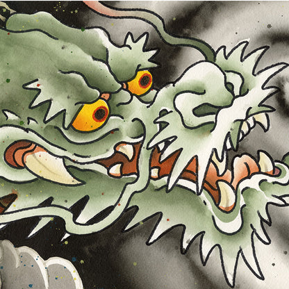 GREEN DRAGON PRINT