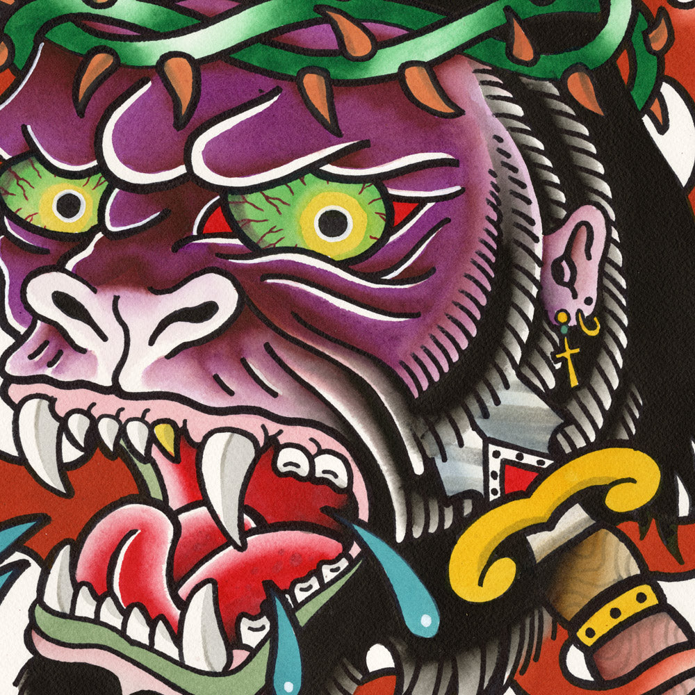 PURPLE GORILLA PRINT