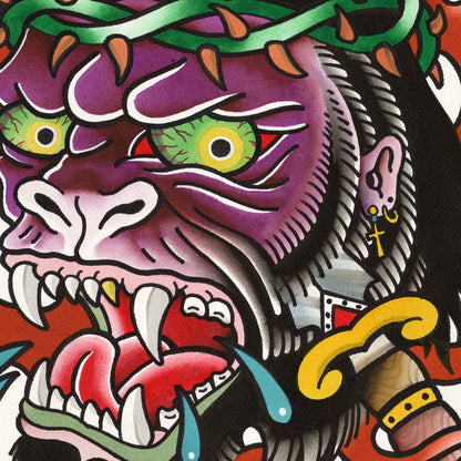 PURPLE GORILLA PRINT