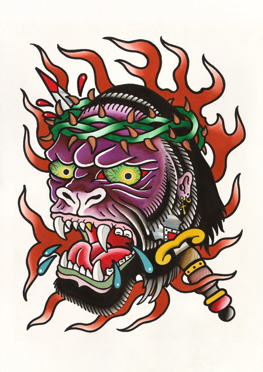 PURPLE GORILLA PRINT